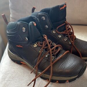 Rugged Black and Orange Boots for Outdoor Adventures